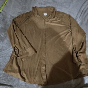 Chico's Faux Suede Shirt Jacket